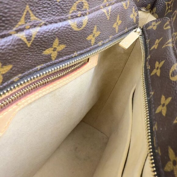 LOUIS VUITTON Logo Luco Shoulder Tote Bag Monogram Leather Brown M51155 17FB413 - Picture 8 of 15